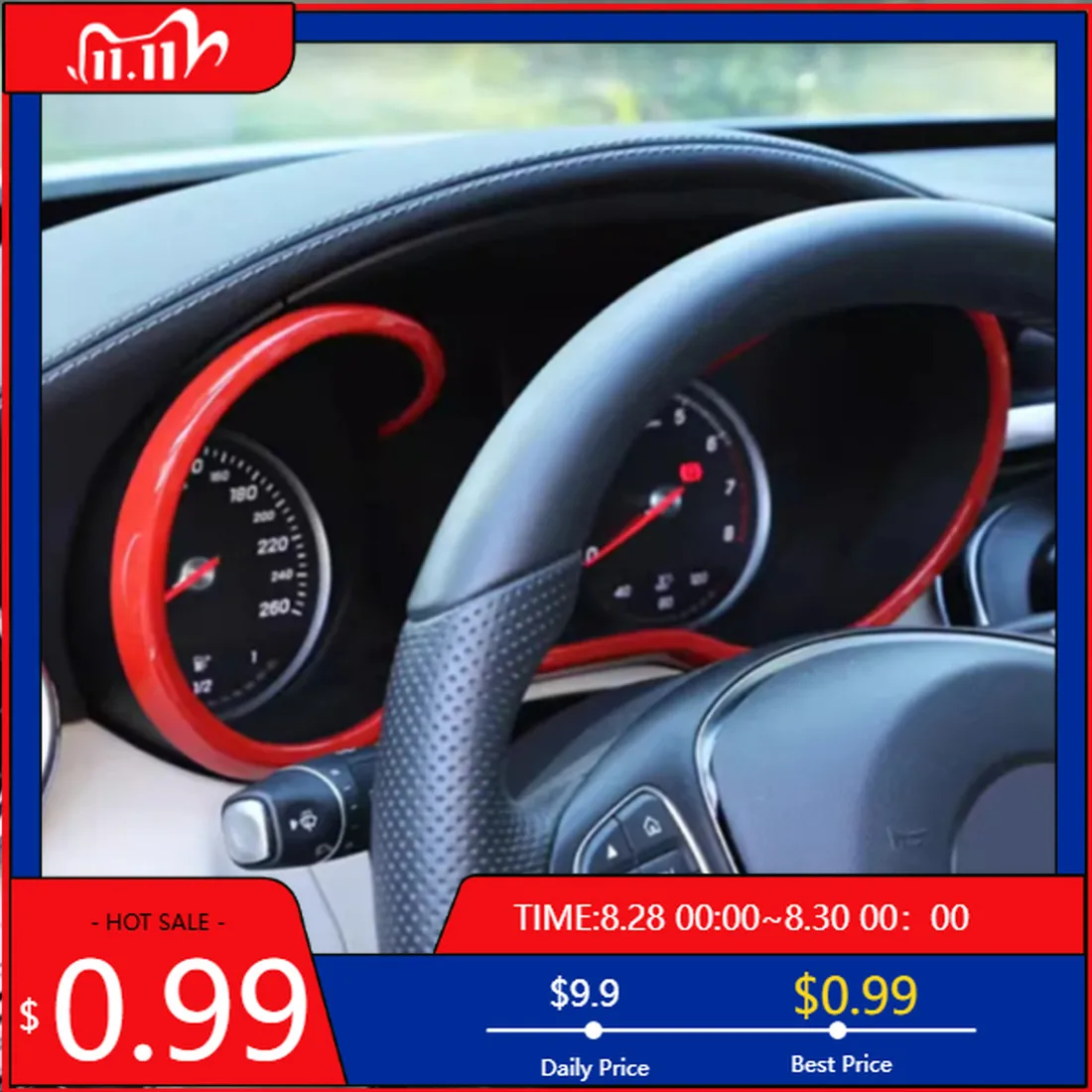 

Наклейки для интерьера, руль автомобиля, приборная панель, рамка для дисплея, декоративная накладка, наклейка для Mercedes Benz V Class W447 V260