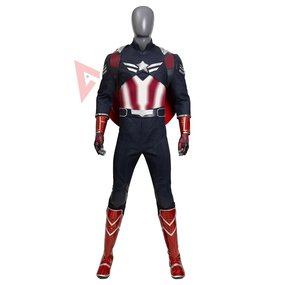 New 4 Captaining Americang Cosplay Costume Steven RogersingTops Pants Belt Set For Halloween Carnival Custom Made