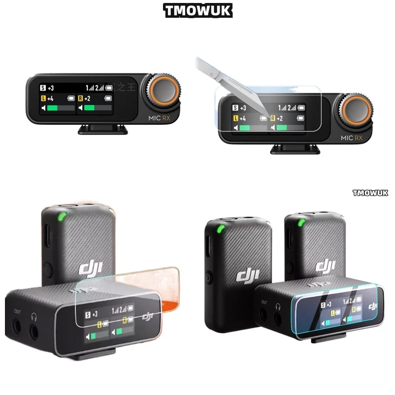 

For DJI Mic2, Custom Cut Tempered Glass For Mic2 Display Security