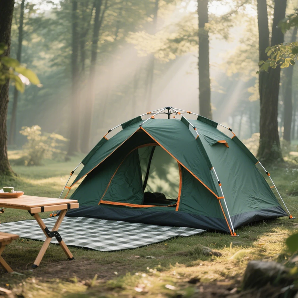 

STLF Fully Automatic 2-3 People Outdoor Camping Tent Wind-Proof Tear-Proof Oxford Cloth Tent for All Seasons Universal for Hikin