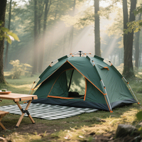 STLF Fully Automatic 2-3 People Outdoor Camping Tent Wind-Proof Tear-Proof Oxford Cloth Tent for All Seasons Universal for Hikin