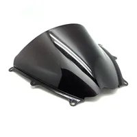 Motorcycle Black Double Bubble Windscreen Windshield Screen ABS Shield Fit For Suzuki GSXR GSXR1000 GSX-R1000 2007-2008 K7