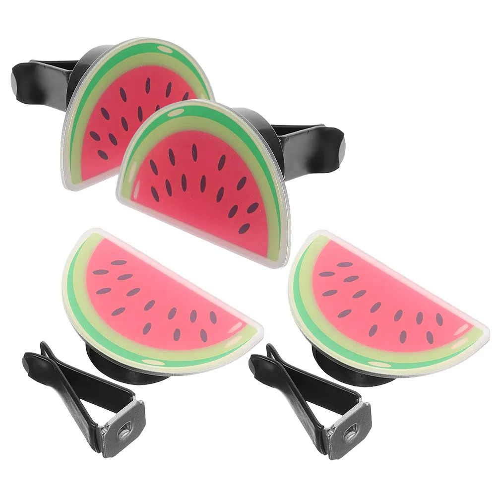 4Pcs Watermelon Car Vent Clips Air Freshener Diffuser with Refreshing Scent Compact Design for Auto Interior Car Air Outlet