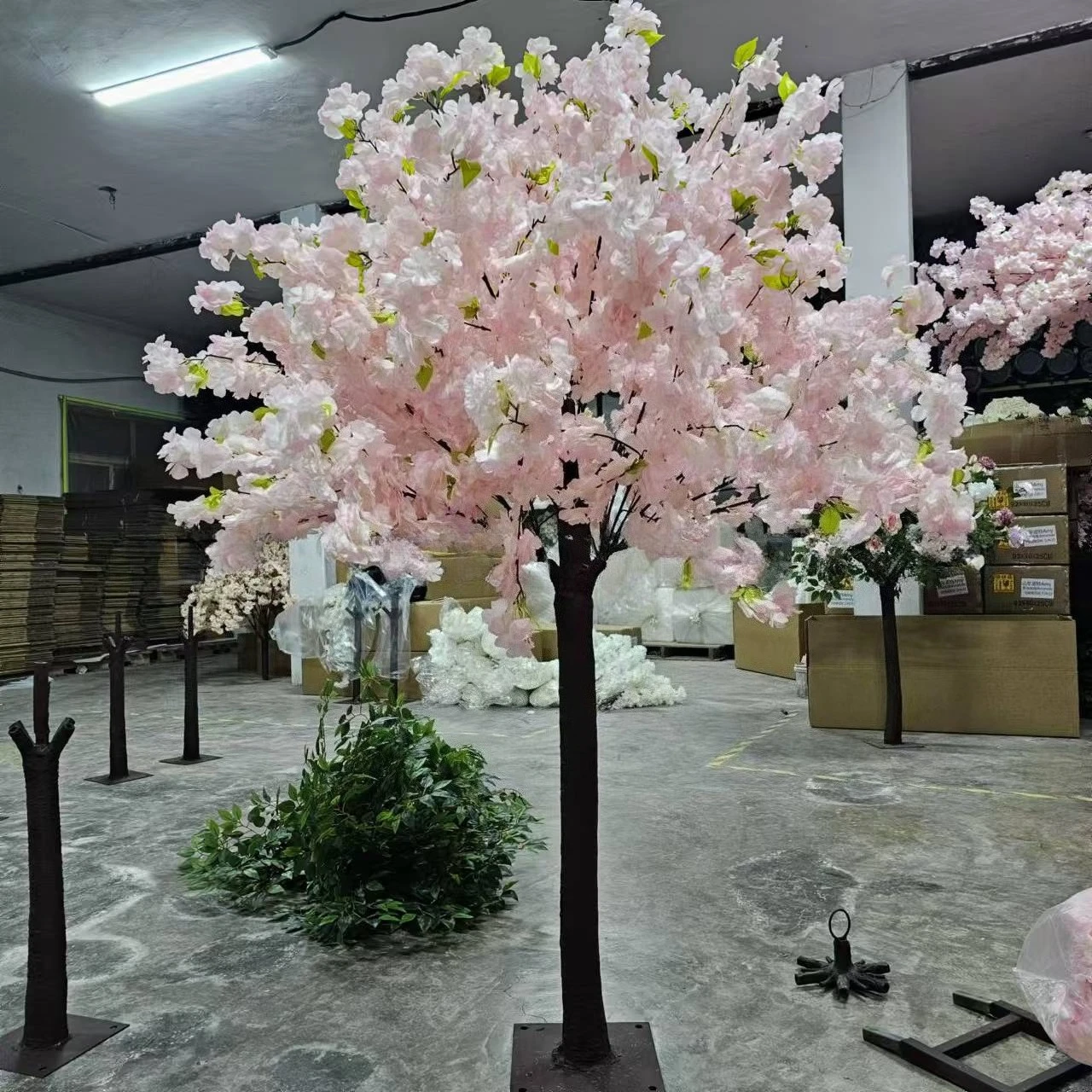 شجرة زهر الكرز الاصطناعية بطول 1.8 متر، شجرة مزيفة، فندق زفاف كبير، ديكور منزلي، أزهار الكرز الوردي والأبيض