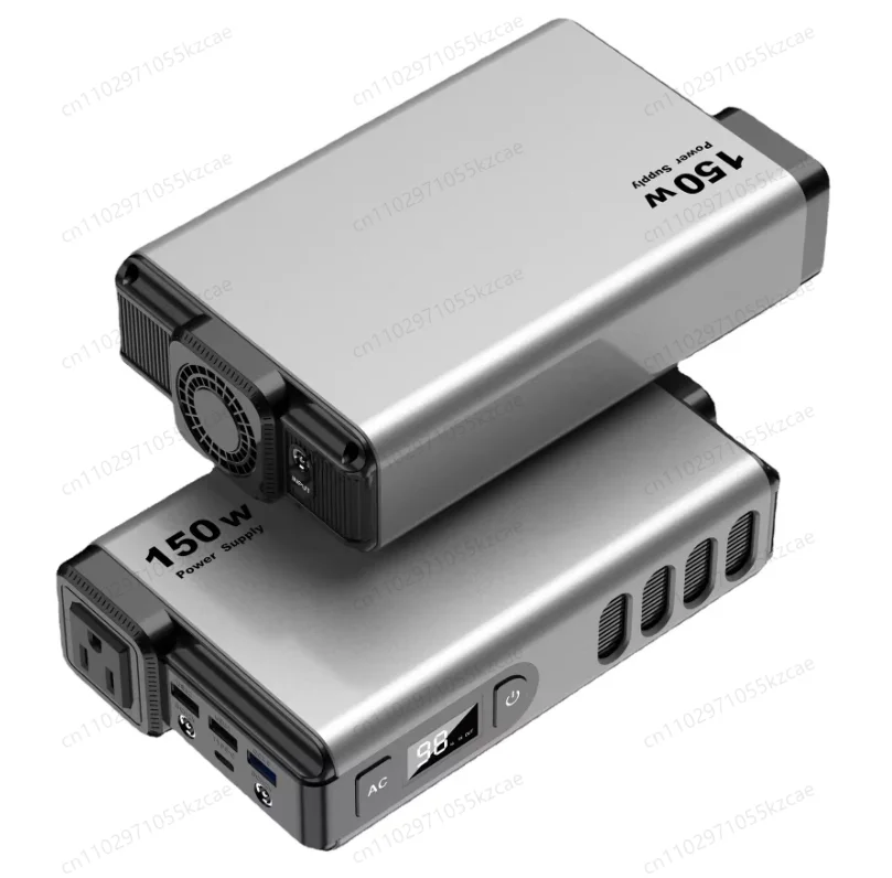 محطة طاقة تيار متردد 150 وات، بطارية ليثيوم أيون بقدرة 32000 مللي أمبير في الساعة، PD65W وPD45W USB-C، بطارية خارجية للكمبيوتر المحمول للاستخدام الخارجي والطوارئ