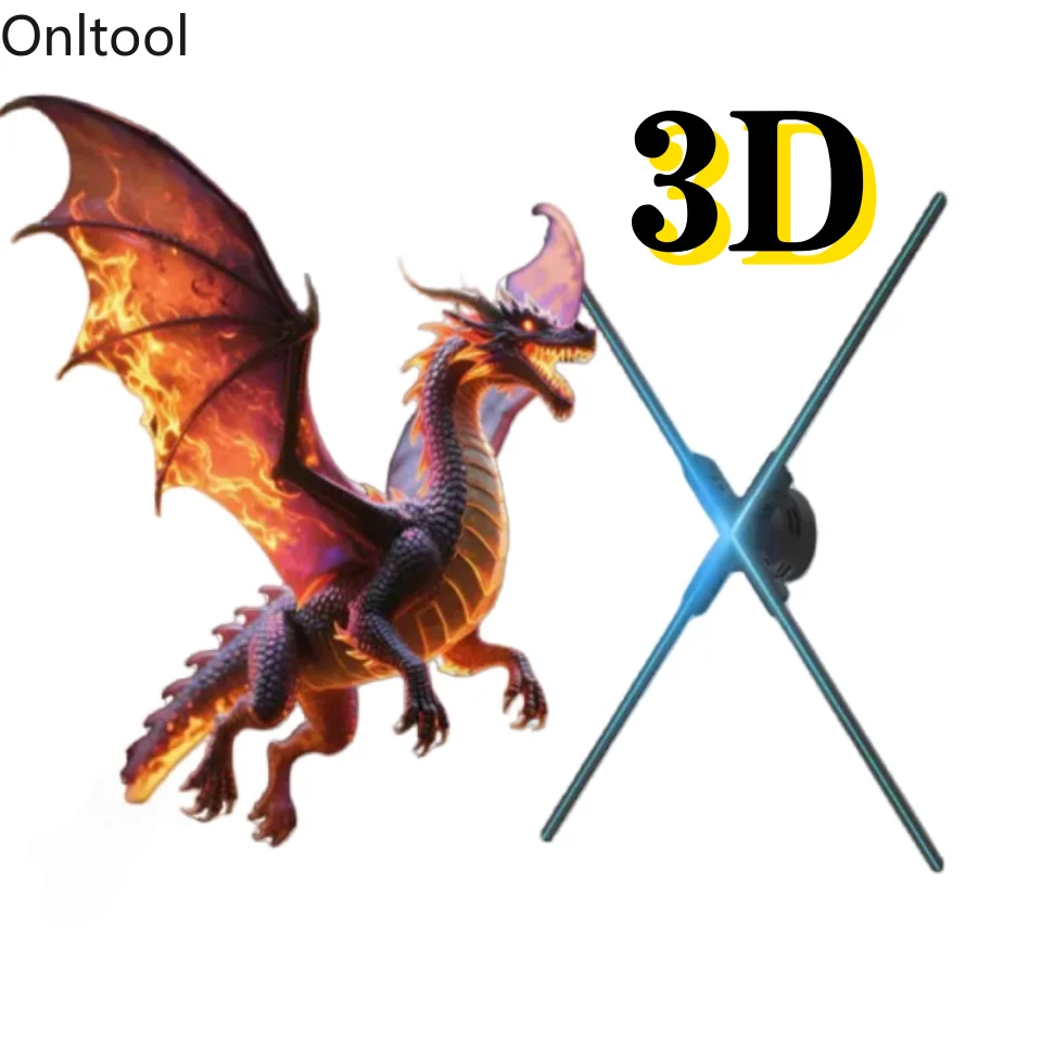 42/45/50/56/62/65/80cm 3D Holographic Projection Wifi Led Logo Holographic Light Player 3D Fan Holographic Advertising Lights