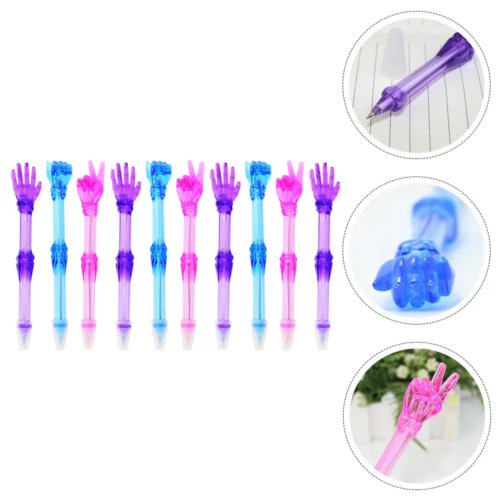 

Набор из 10 ручек-ножниц «Камень, бумага, ножницы» с прозрачными гелевыми чернилами и дизайном в виде пальцев для студентов, офиса, повседневного письма, веселые и милые