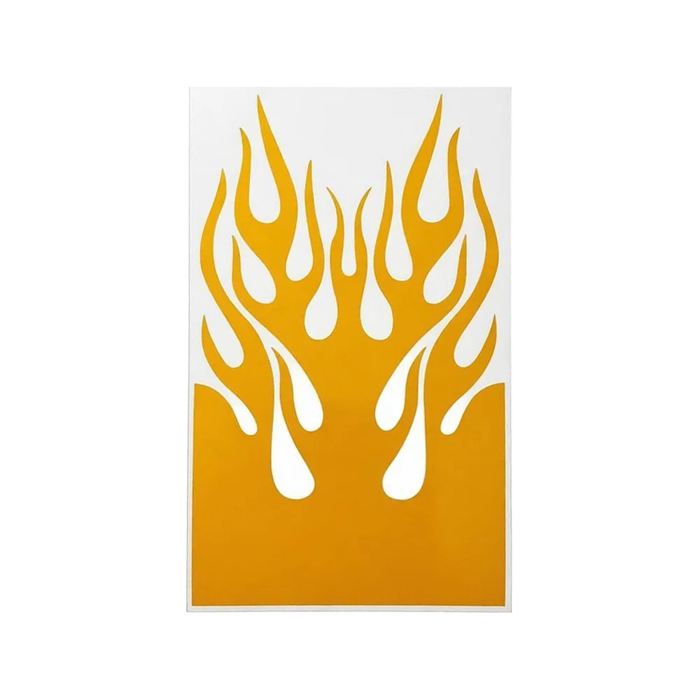 Flame Pattern Motorcycle Sticker Reflective Design Waterproof Vehicle Decoration Sticker Precision Cutting Easy Installation