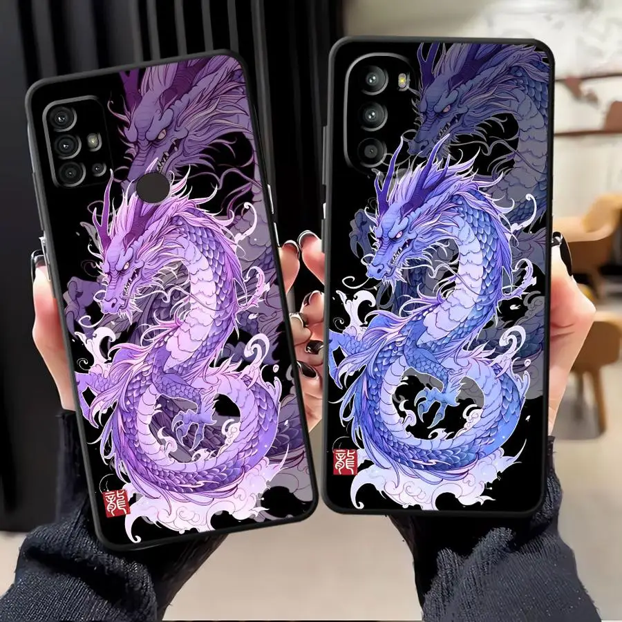 Чехол для Moto S30 Pro X30 Pro Edge 20 30, мягкая задняя крышка для телефона, роскошный китайский дракон