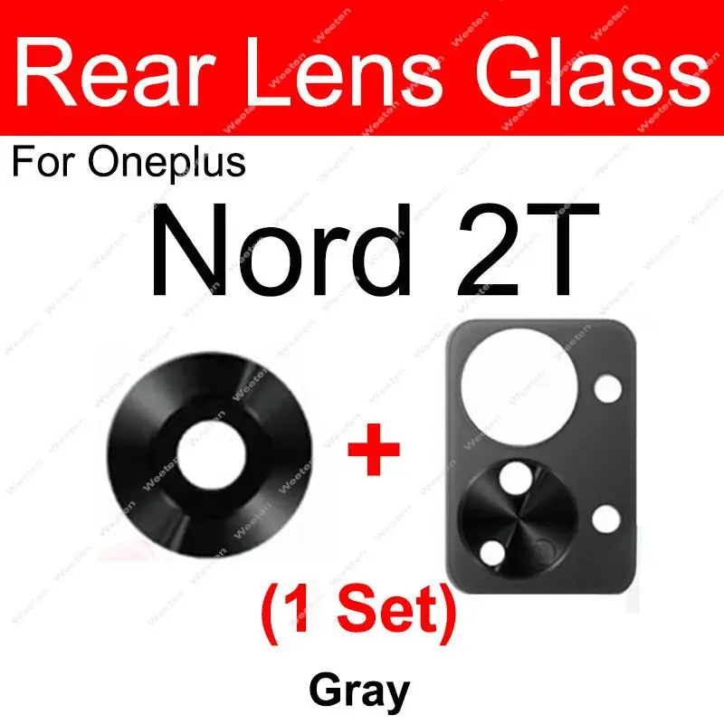 For OnePlus Nord 2T Nord 2 5G Rear Camera Lens Glass Replacement with Adhesive Sticker Parts