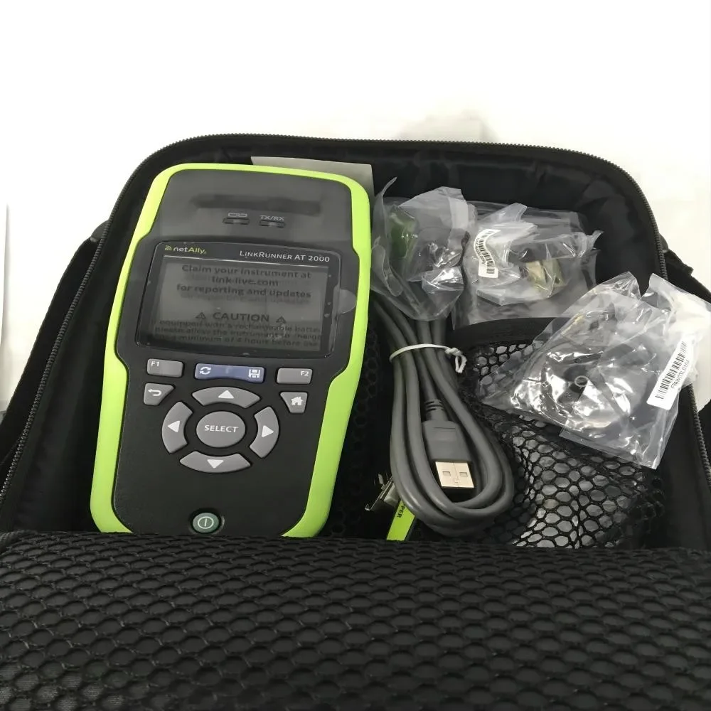 جهاز اختبار تلقائي لشبكة LinkRunner AT 2000 من Netally للنحاس والألياف