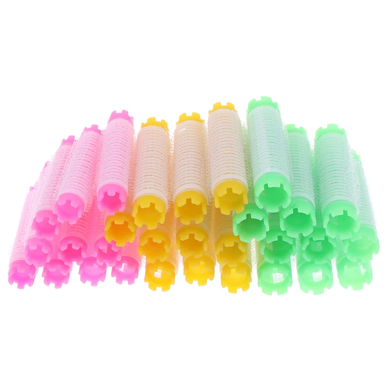 10Pcs Hair Root Rollers Clips Natural Fluffy Naturally Hair Curler Twist Wave Fluffy Plastic Hair Styling Tools Random color