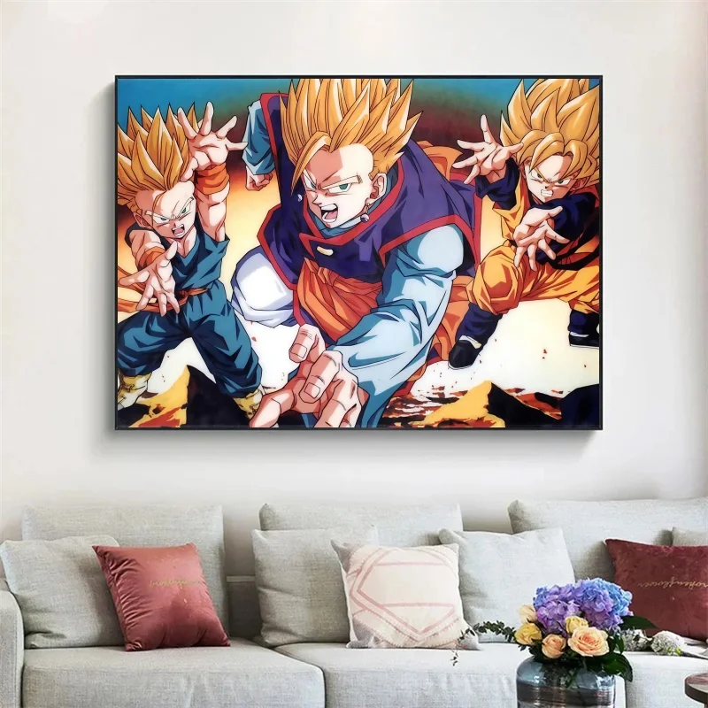 

Dragon Ball Goku Vegeta Multiplayer Collection HD Poster Living Room Bedroom Decoration Mural Canvas Painting Children's Gifts