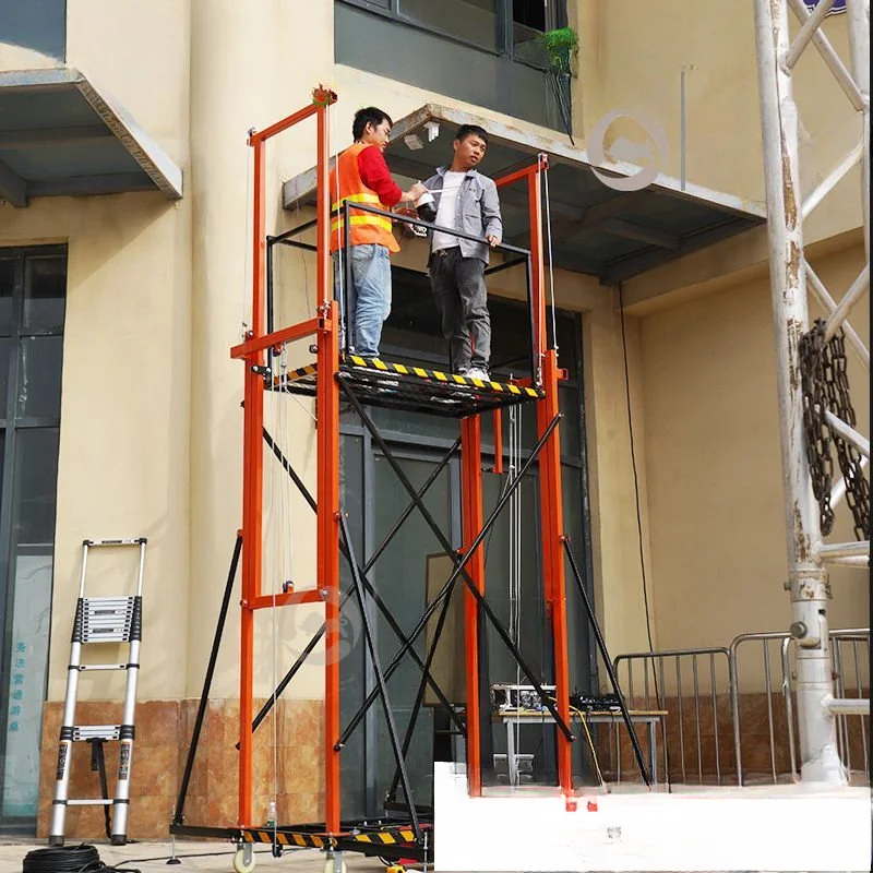 FOR Electric raised scaffold hoist movable folding electric lifting platform small