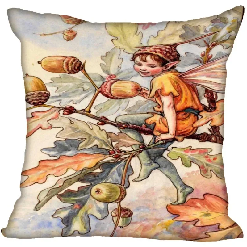 The Fairies Of The Autumn Secret Garden Pillow Cover Bedroom Home Office Decorative Pillowcase Square Zipper Pillow Cases 0214