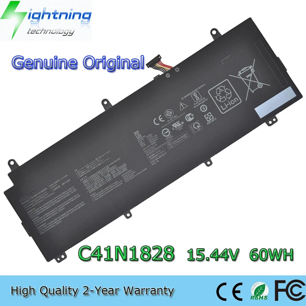 Batterie d'ordinateur portable d'origine C41N1828 15.44V 60Wh pour ASUS Zephyrus 3 GX531 GX531G GX531GV GX531GW série etc.