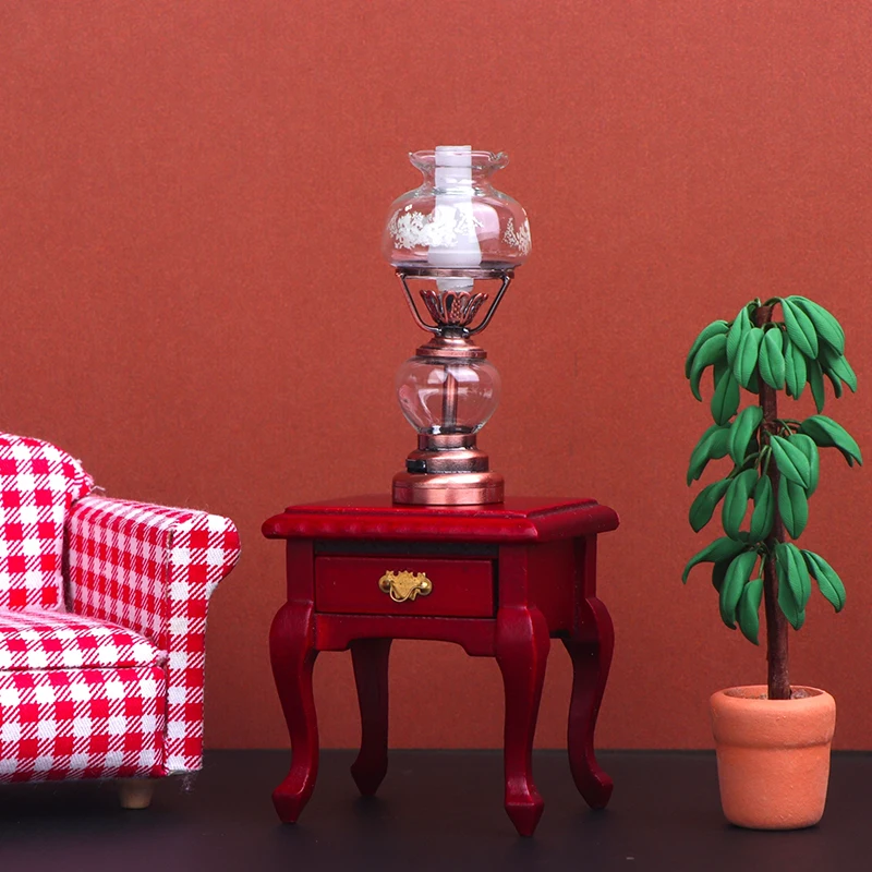 1:12 Dollhouse Miniature LED Light Candlestick Lamp Desk Lamp Home Lighting Model Furniture Decor Toy Doll House Accessories