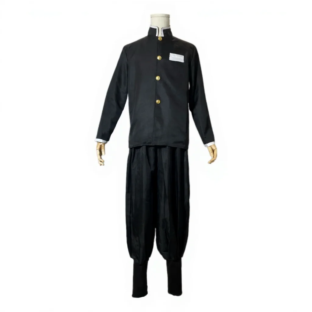 SDemon القاتل تأثيري TTomiokaa Giyuu زي الأبيض دوامة نمط الساتان النسيج مع الملمس عباءة وبدلة مجموعة كاملة وتتسابق #3