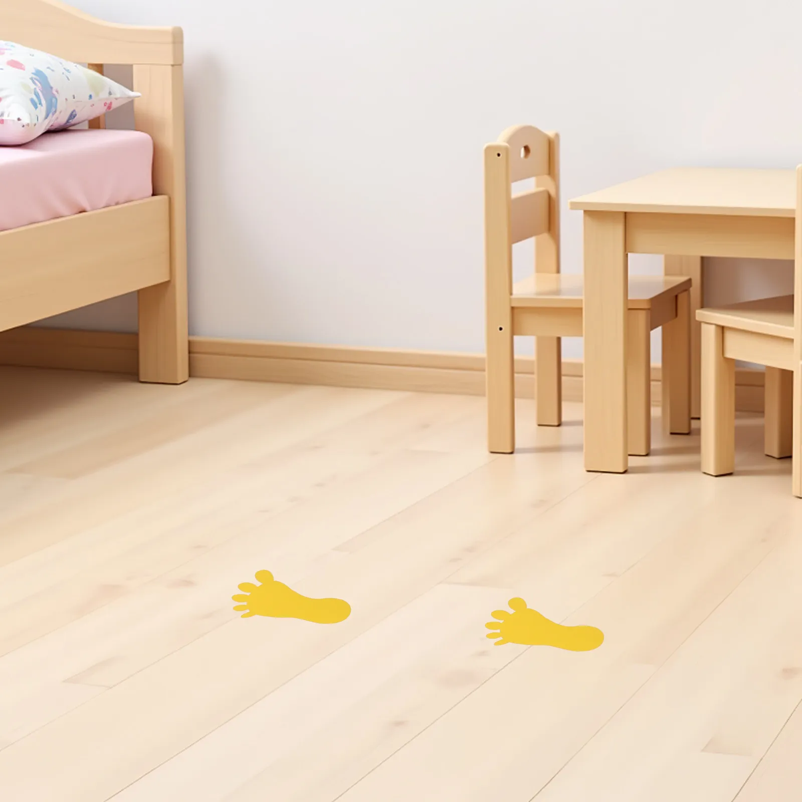

14Pairs Footprint Classroom Floor Stickers Removable Vinyl Self Adhesive Preschool Kindergarten Decals Nursery Walkway