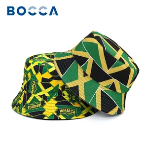BOCCA-PEPERSCULAR HAT WITH Men and Women Print Flag, Fisherman Hat, Double Face Reversible Summer Bob Cap 8 Main Sales Chapeu Country - №7