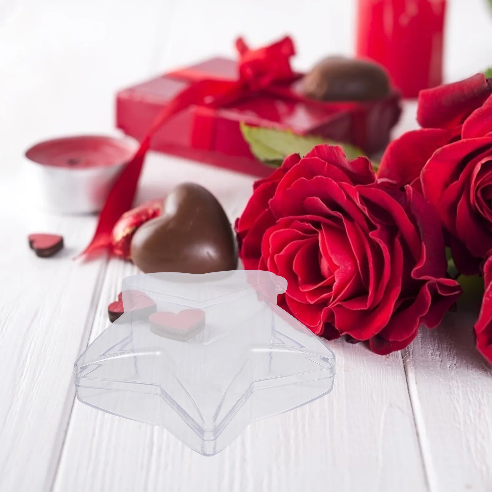 

80mm Clear Star Candy Boxes 10Pcs Creative Christmas Fillable Ornaments Wedding Favor Packaging Present Case for Kids