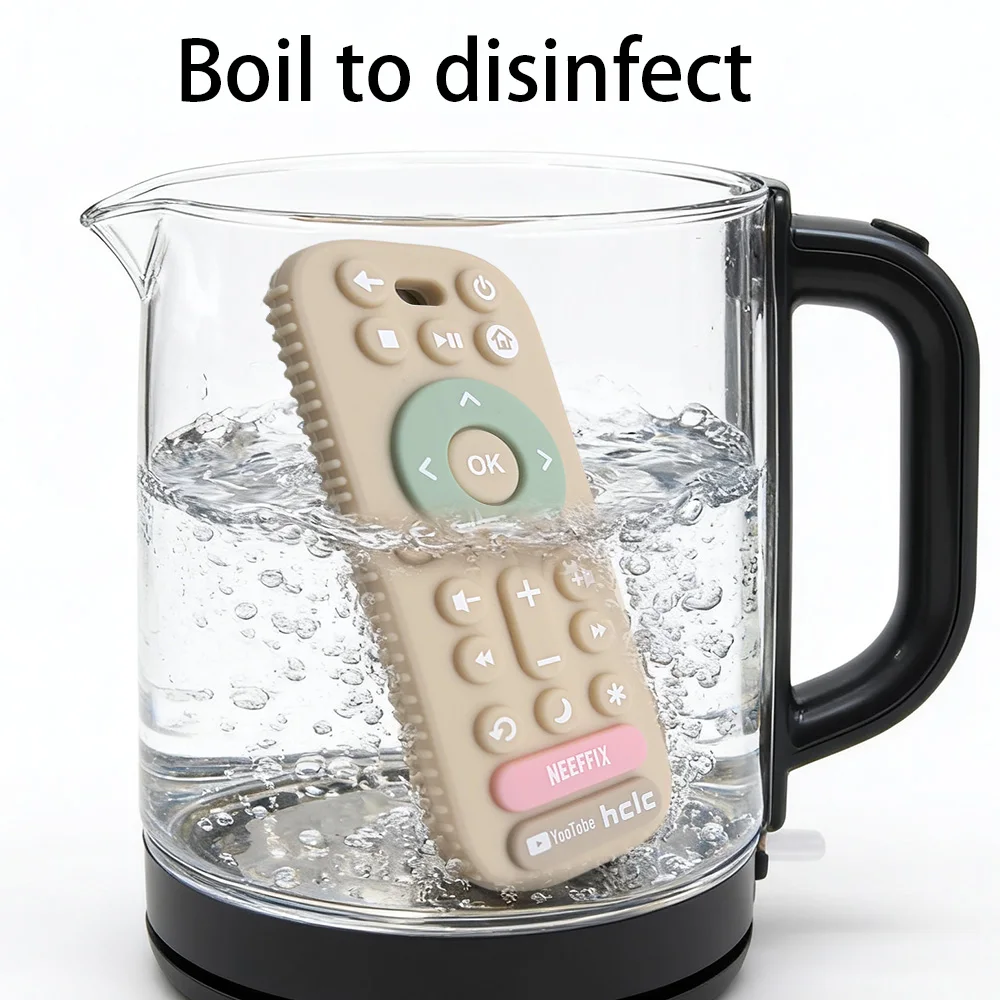 Simulated Remote Control Teether Baby Pacifier Anti-Thumb-Sucking Soothing Toy for Chewing and Stress Relief