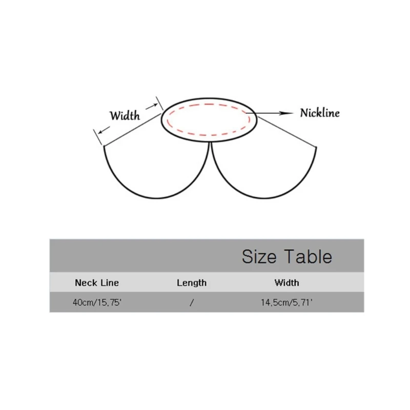 Damen Gefälschter Kragen Viktorianischer Abnehmbarer Rüschenkragen für Bühnenshow Dropshipping