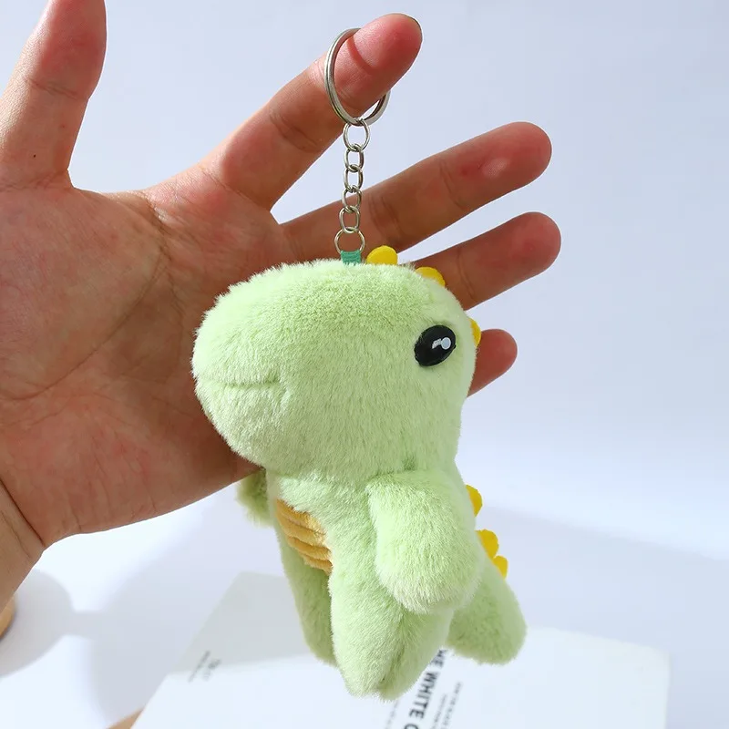 13cm Colorful Cute Dinosaur Plush Toys Pendant Keychain Backpack Jewelry Accessory Decoration Doll Toys Christmas Small Gift