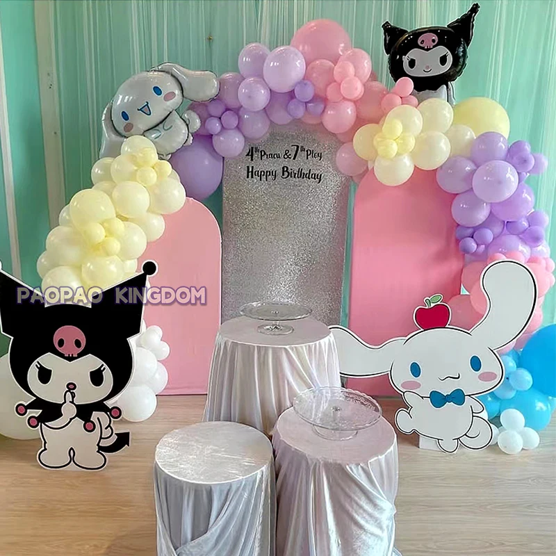Sanrio Kuromi Balloon Garland Arch Kit Party Decorations Cinnamoroll Kuromi Birthday Party Mymelody Balloon Kids Gifts Toys