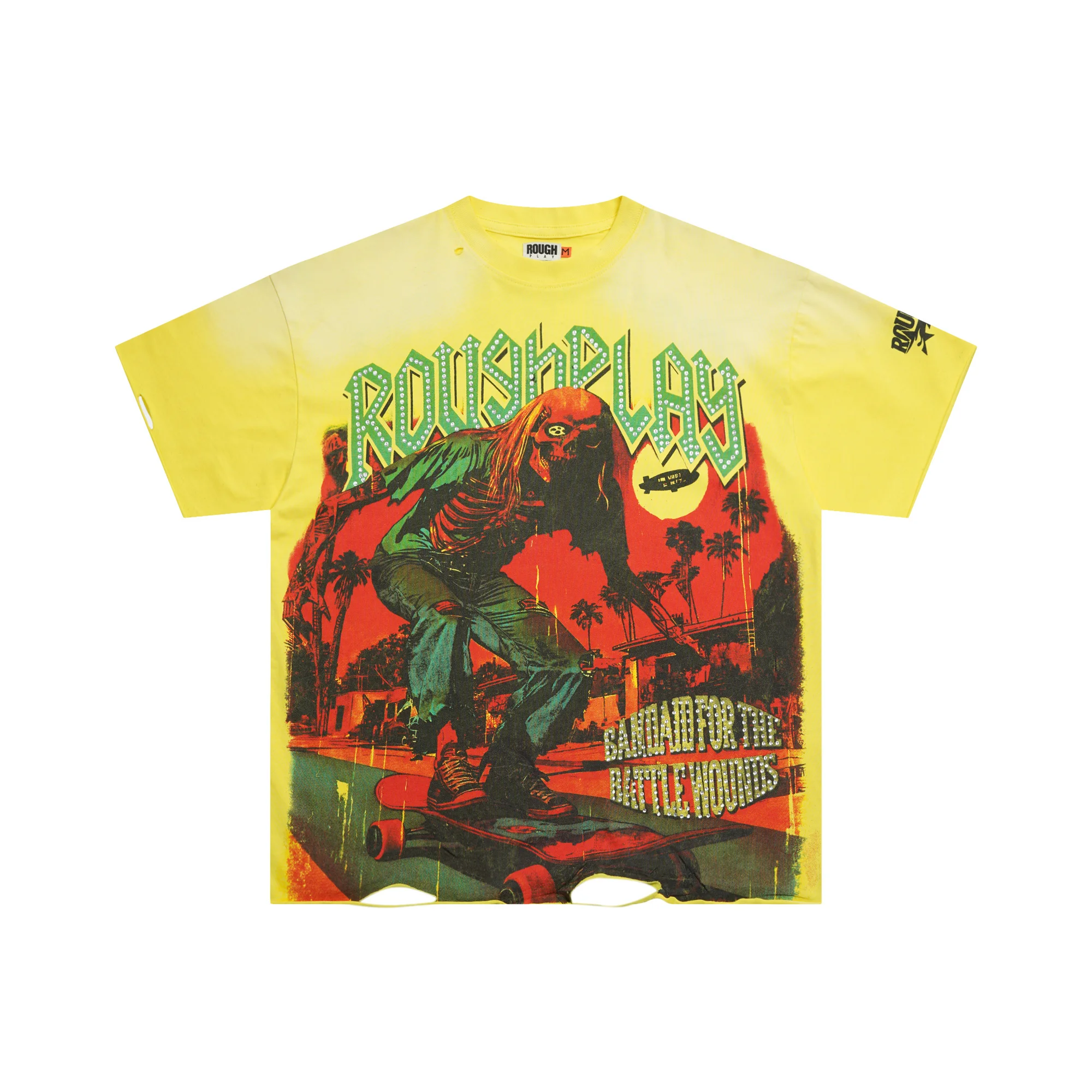 

25SS American Men's latest fashion street fashion brand diamond-encrusted Unisex short sleeve T-shirt