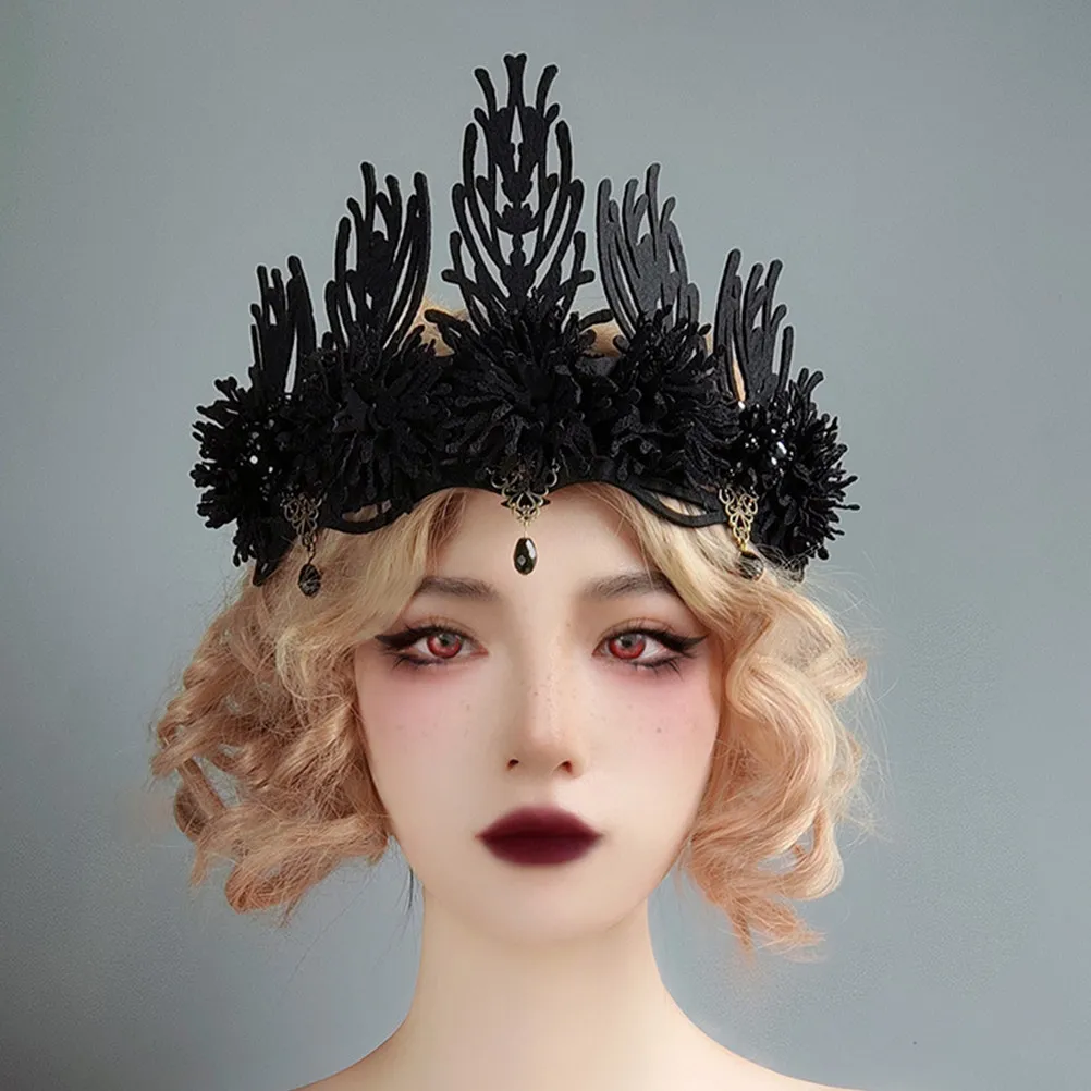 

Готическая повязка на голову для невесты, легкая готическая повязка для волос, аксессуары для вечеринок и косплея, украшения для волос в стиле Ренессанс