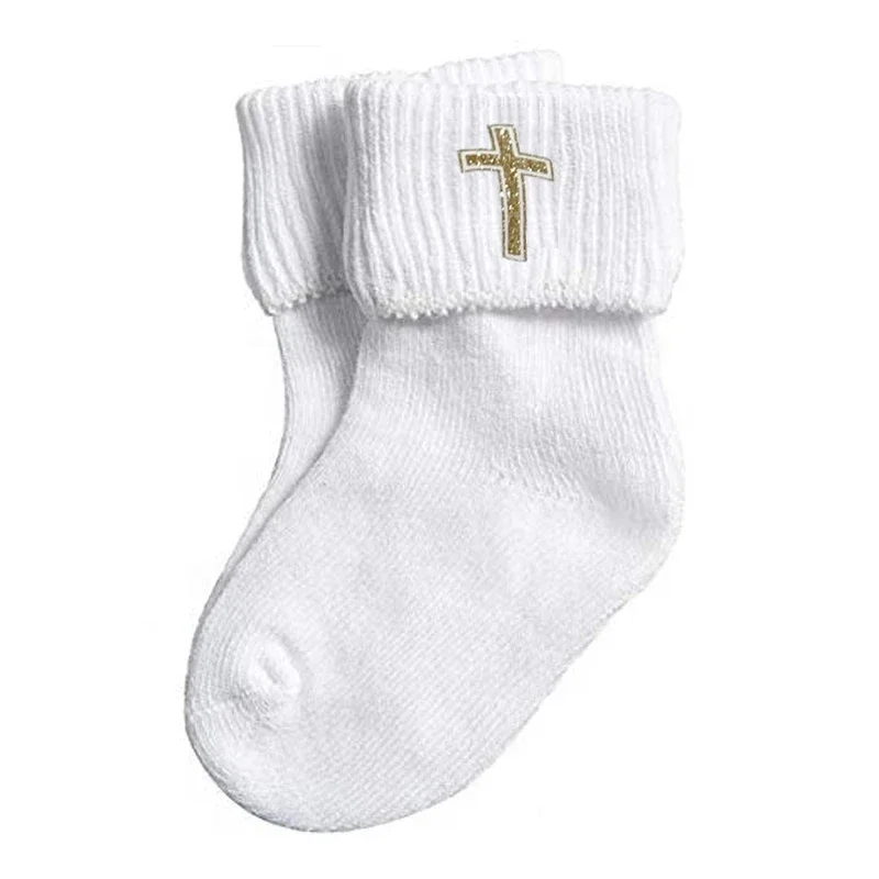 Boy girl Cross socks Baptism Christening church wedding Flower girl First 1st Communion birthday decoration baby shower gift