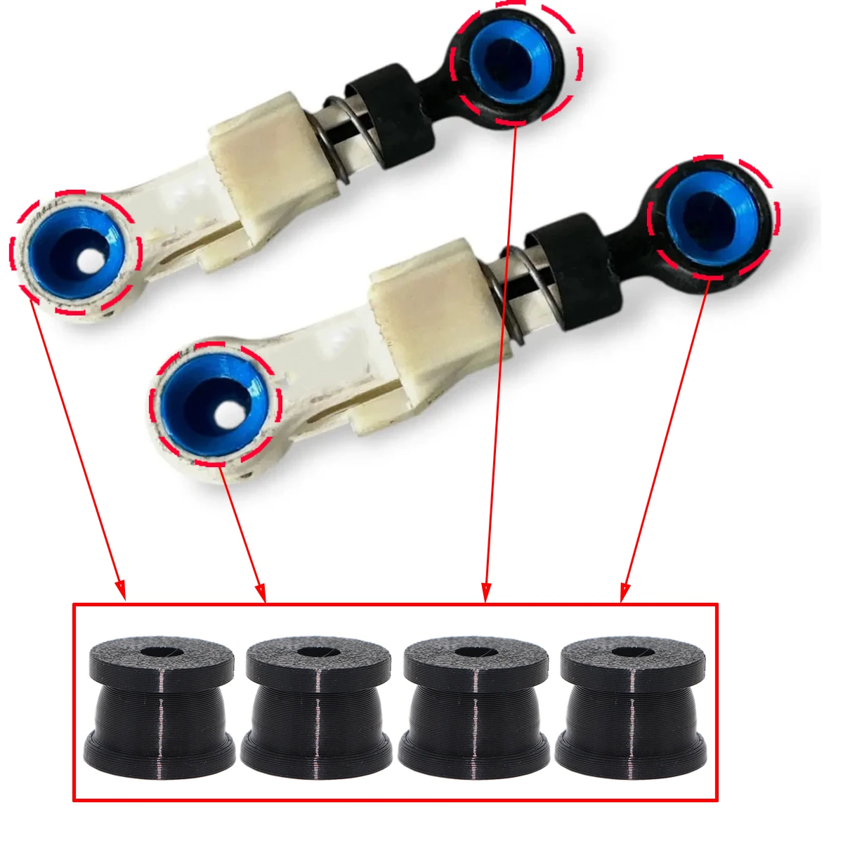 10pcs For VW Amarok 2010-22 6-speed MT Gearbox Shift Cable Linkage Control Bushing Gear Lever Selector End Rod Connect Bush Fix - view 3