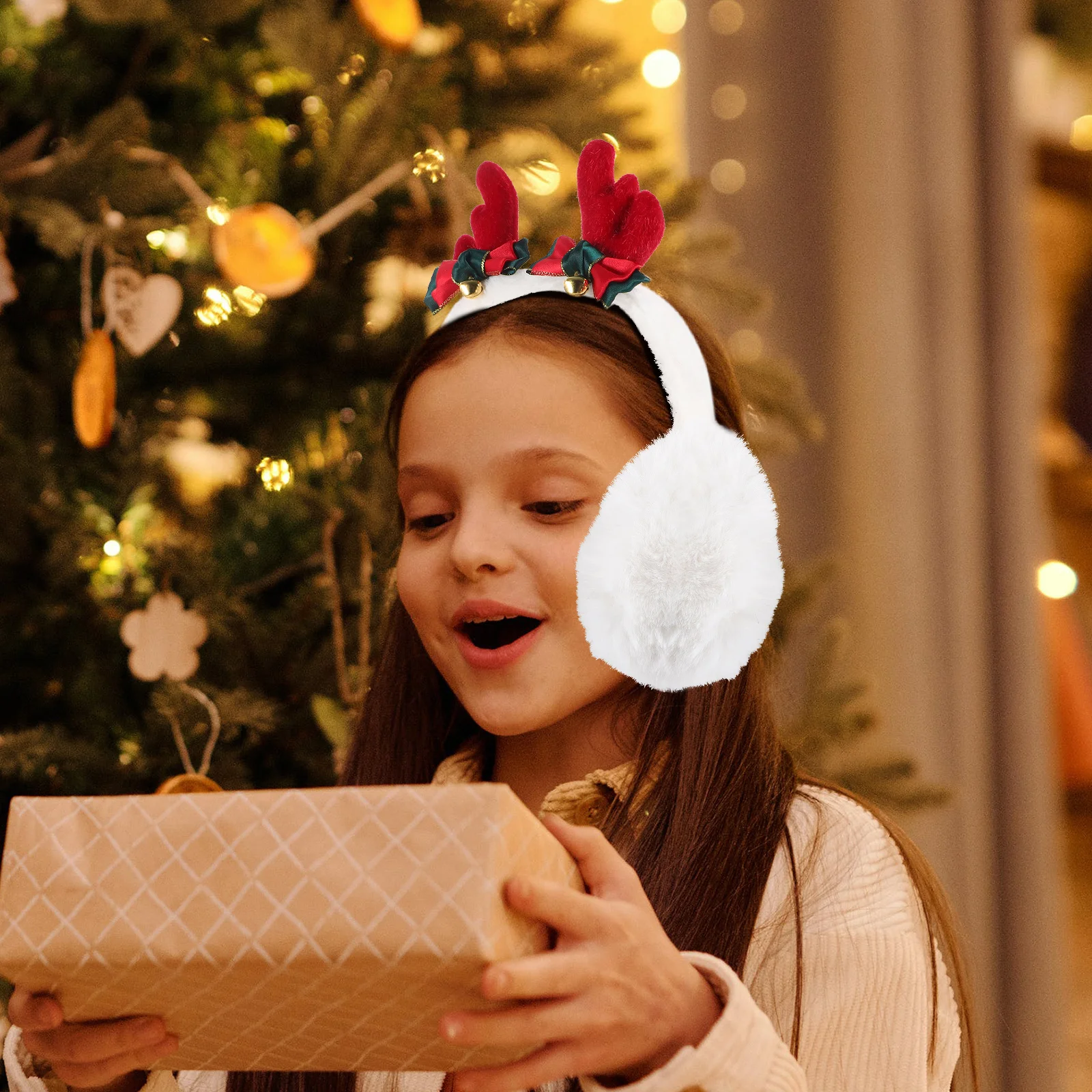 الأطفال الدافئة غطاء للأذنين لطيف قرن الوعل تصميم عيد الميلاد الأذن دفئا لينة مريحة الاطفال الشتاء أغطية الرأس واقية غطاء للأذن