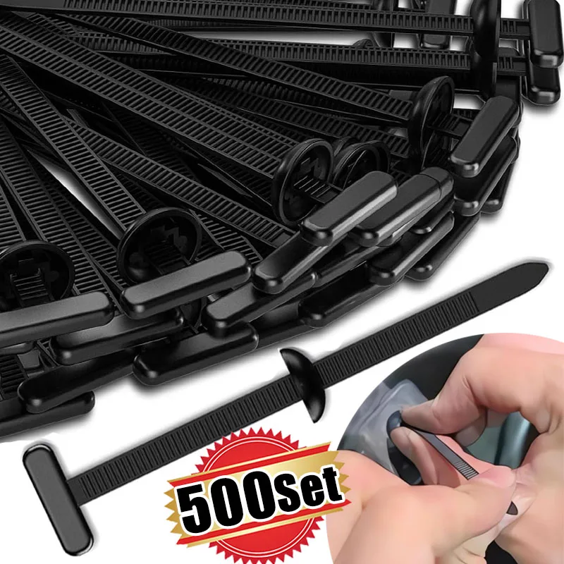 Universal Nylon Cable Tie Buckle Self-Locking Zip Ties Plastic car Fasteners Car Body Fixed Clips Accessories