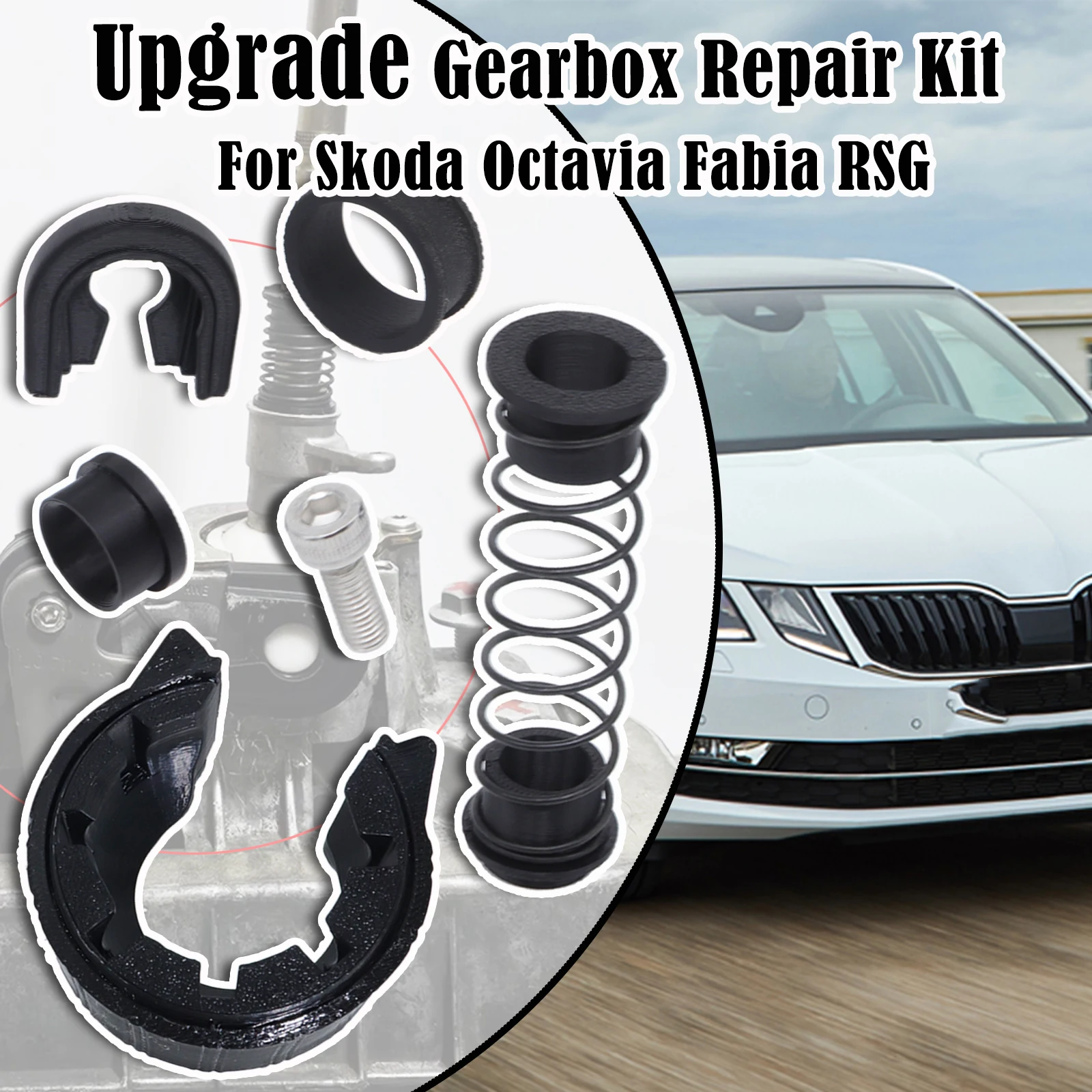 

Upgrade Gearbox Repair Kit For Skoda Octavia Fabia RSG MT Shifter First Gear Getter Reverse Lever Change Selector Linkage Bushes