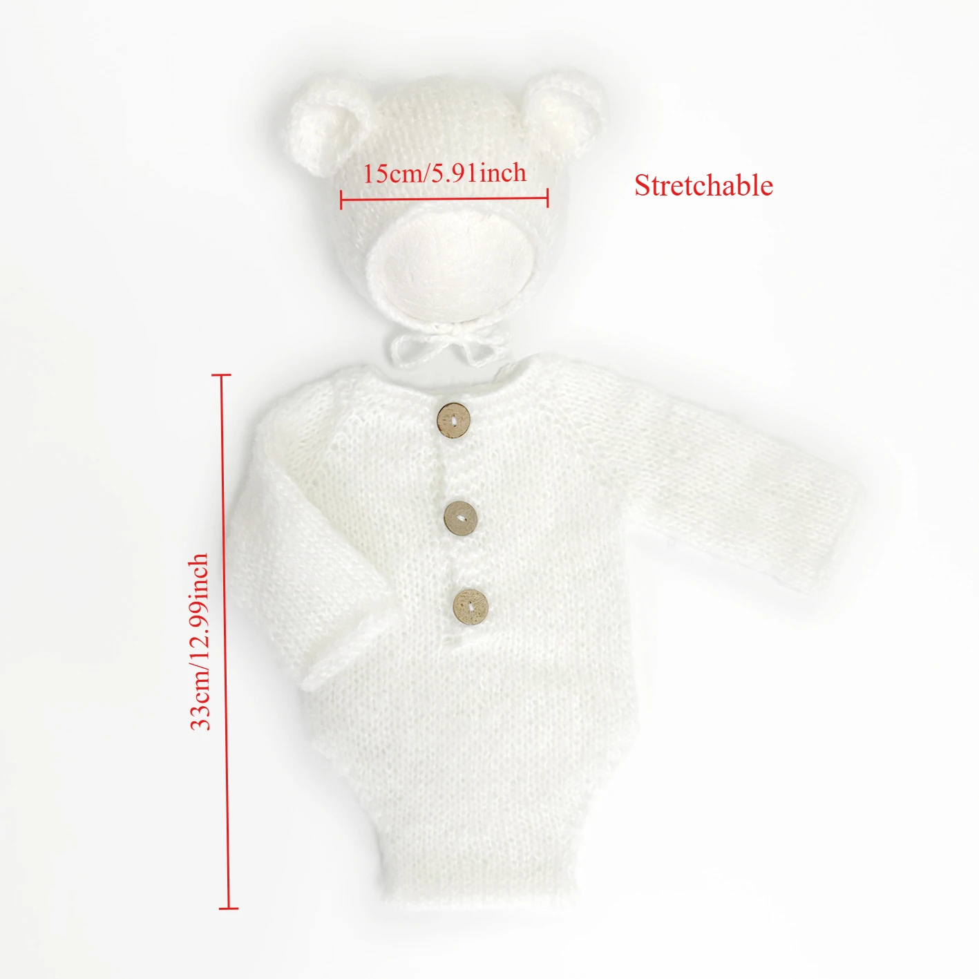 الوليد التصوير الزي رقيق الموهير الصوف رومبير السراويل الدب قبعة طفلة ملابس الصيف تبادل لاطلاق النار زي الوليد صور الدعائم #2