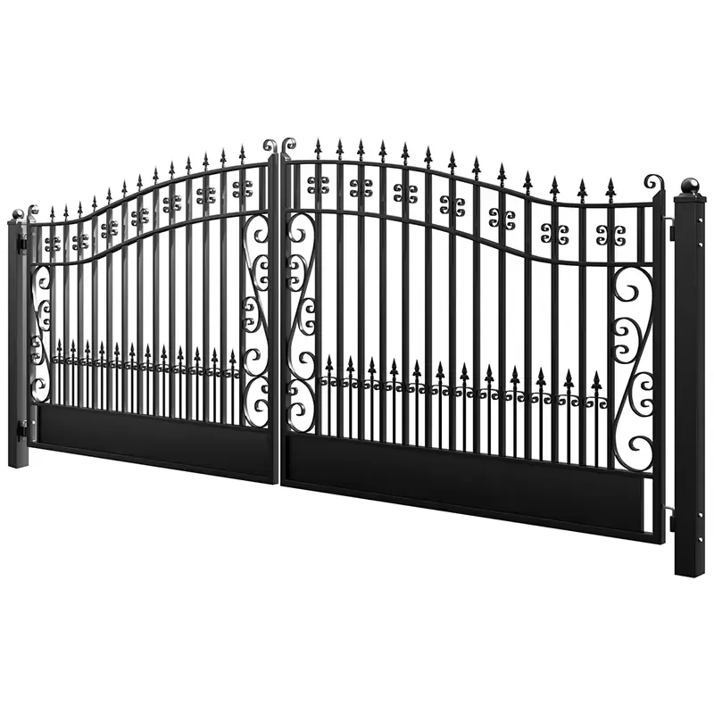 Custom High Quality Eco Friendly Barbed Wire Steel Fence Iron Railing for Garden Patio Outdoor Fencing and Gate