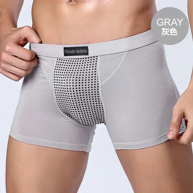 Hot Sales Men\'s Physiological Underwear Men Enlargement Underpants Health Boxer Shorts Tourmaline Prostate Magnetic Therapy