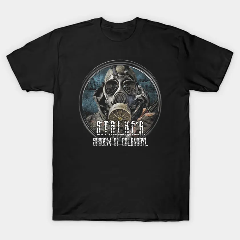 Favorite Video game Stalker Game Shadow of Chernobyl exclusion zone Pripyat Radioactive 100% cotton printed t shirt plus size