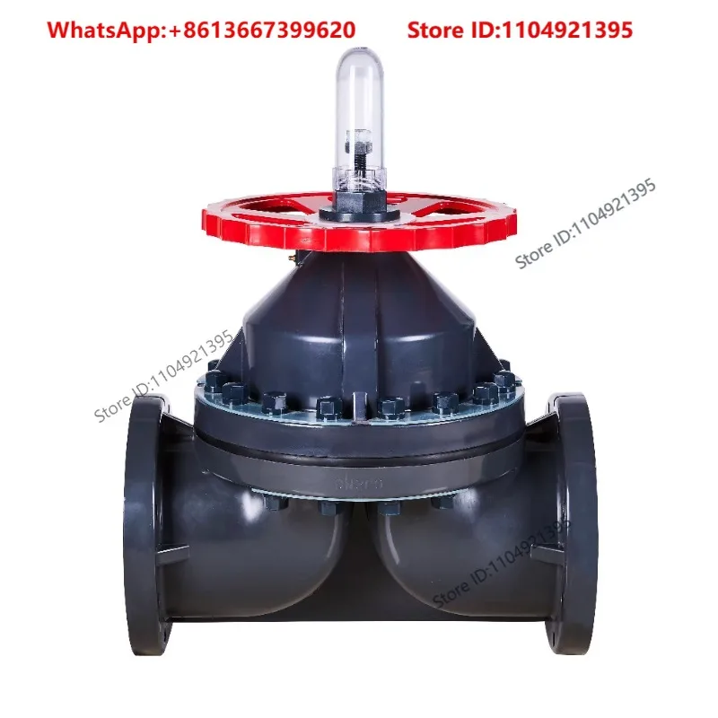 UPVC flange diaphragm valve DN50 anti-corrosion industrial chemical wastewater acid-base plastic valve G41F