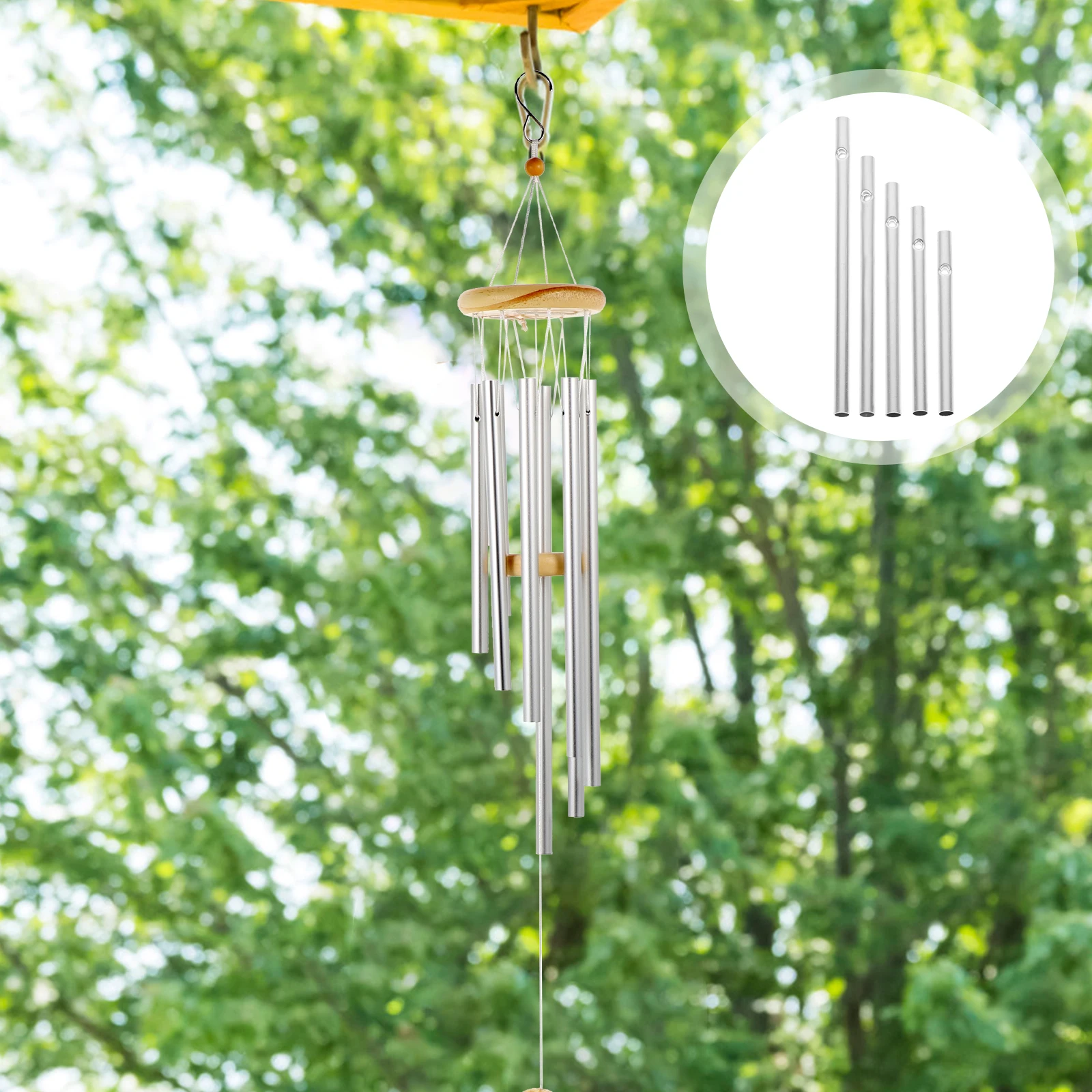 

60pcs Diy Tube Aluminum Making Supplies Outdoor Replacement Durable Accessories Wind Chime Tools Chime Tube