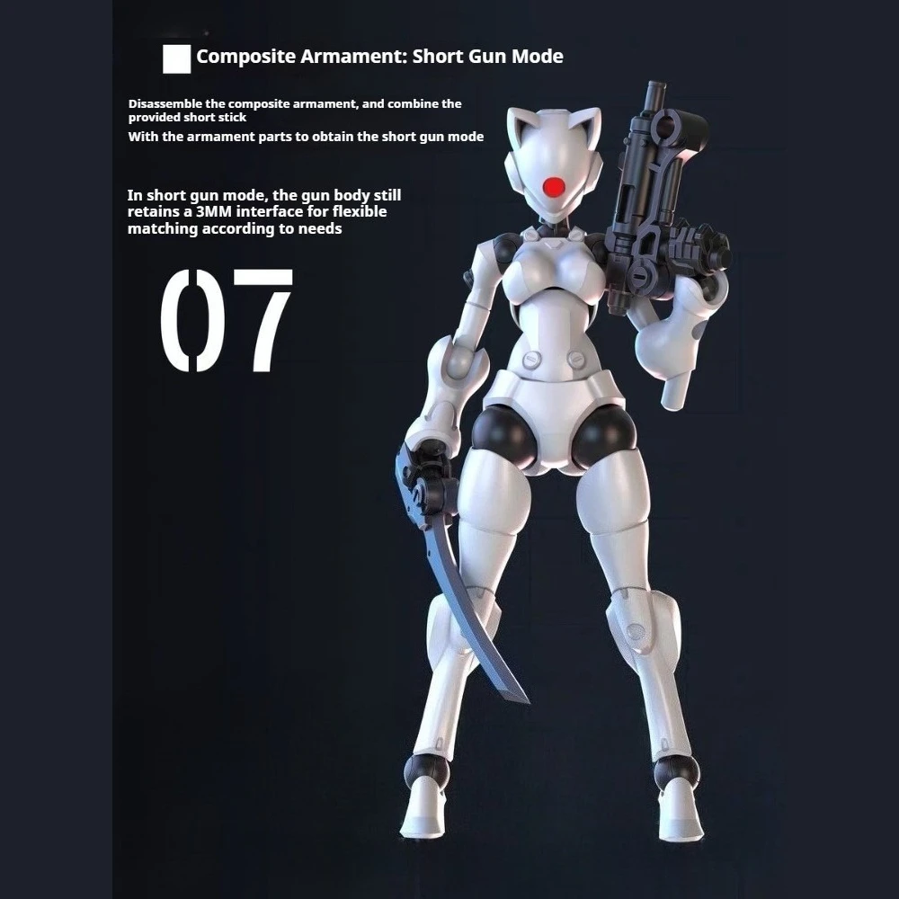 SHEIK MAINLAND 3MIN PROJECT A Swift Female Mutant 3,75 Zoll Super bewegliche, hochdetaillierte Actionfigur zum Selberbauen, 1 Stück, ohne Box – Detail 16