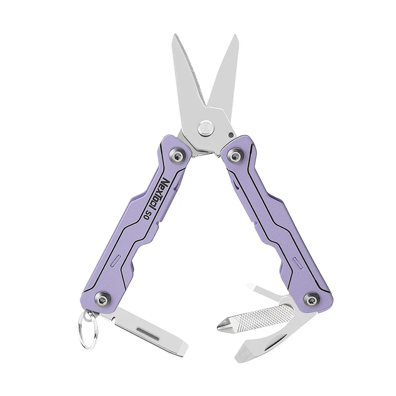 NexTool Sailor Scissors S0 8-in-1 Mini Micro Multitool-sleutelhanger met gekartelde schaar Lichtgewicht EDC-gereedschap voor reizen buiten
