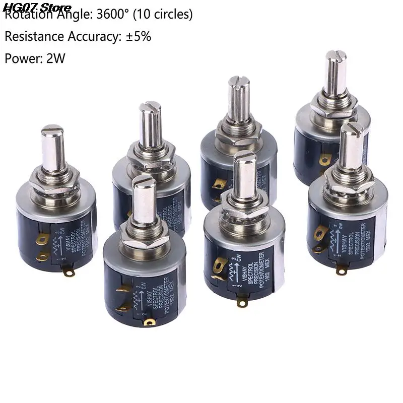 High Quality 1PCS 534-1-1 Spectorl Precision Coil Wire Wound Potentiometer 534 2w 100R 200R 500R 1K 2K 5K 10K 20K 50K 100k