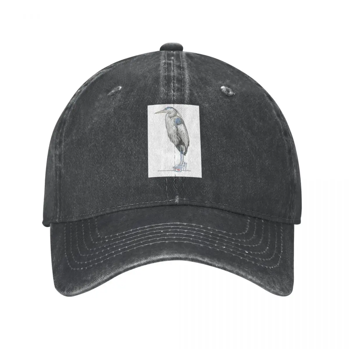 Great Blue Heron in Aquarium Platform Heels Cowboy Hat Hat Beach Bobble Hat Rugby Mens Caps Women's