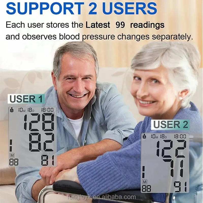 Home arm sphygmomanometer LCD digital sphygmomanometer voice blood pressure monitor