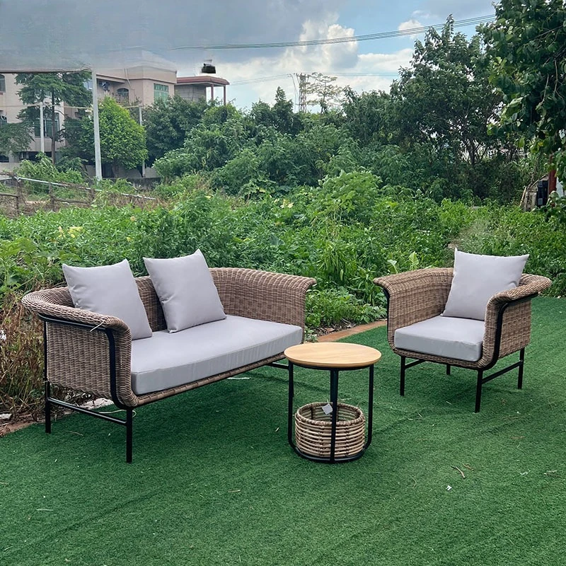 

Outdoor sofa courtyard outdoor balcony villa rattan sofa combination waterproof and sunscreen open-air outdoor sofa combination