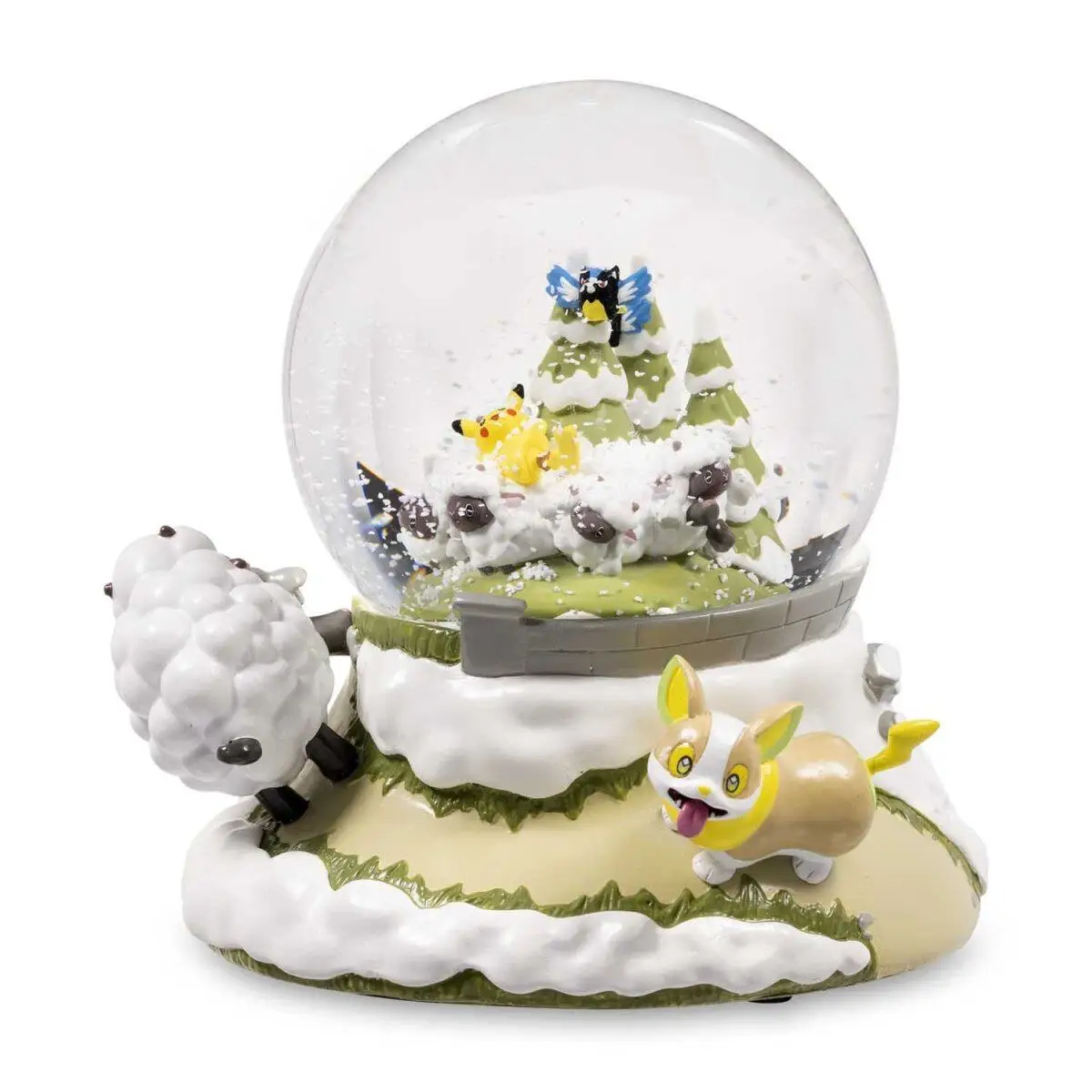 Genuine US Version Pokemon Winter Crystal ball limited Edition Cottonee Turtwig Yamper Desk Ornaments Birthday Christmas Gift