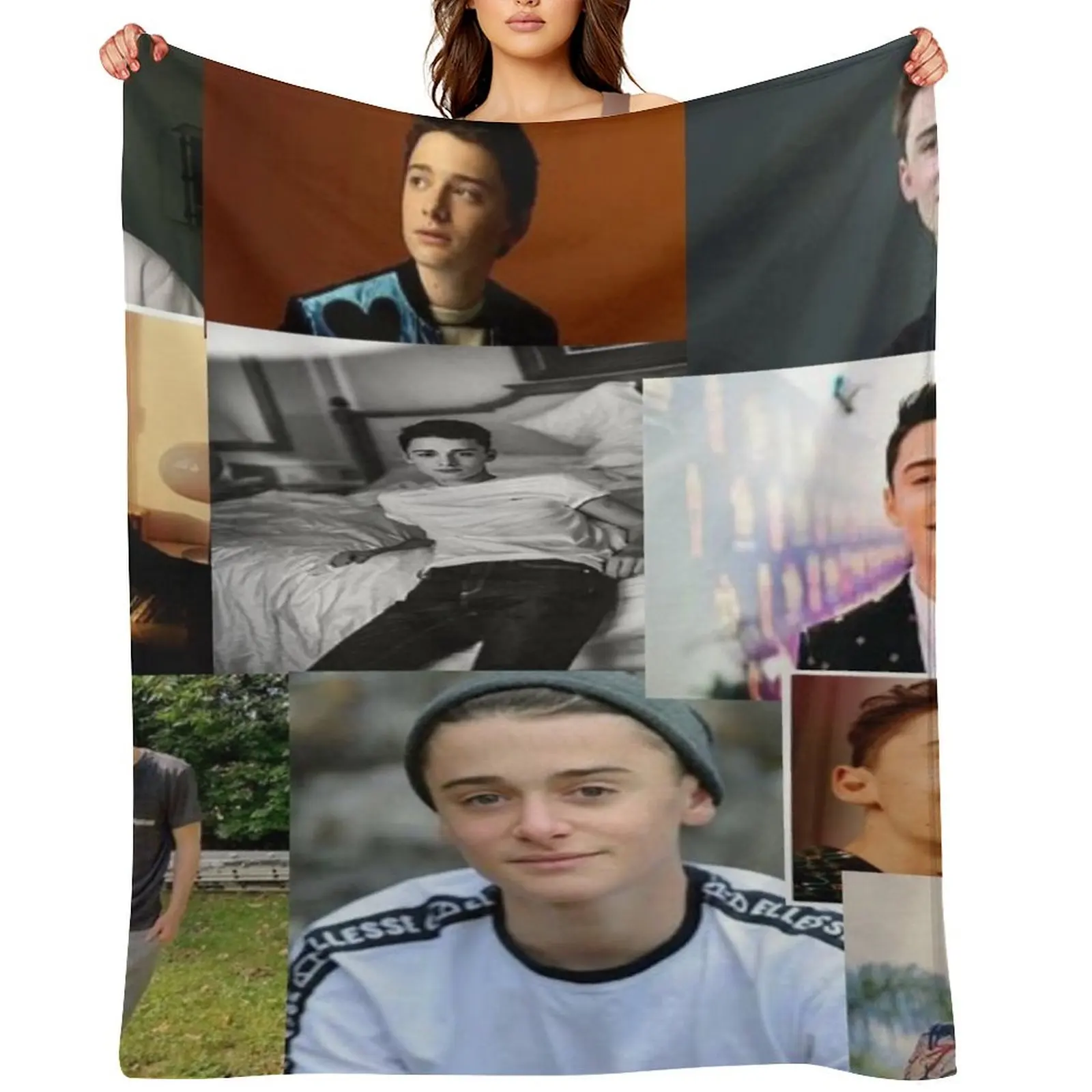 

noah schnapp Throw Blanket Retros Decorative Beds Luxury Thicken Decorative Sofa Blankets